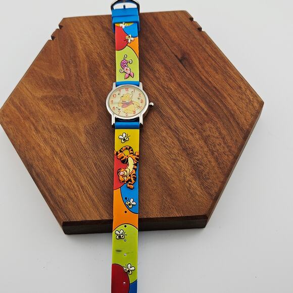 Vintage Disney Winnie The Pooh Character Watch Blue Yellow Kidcore Retro - Picture 4 of 6